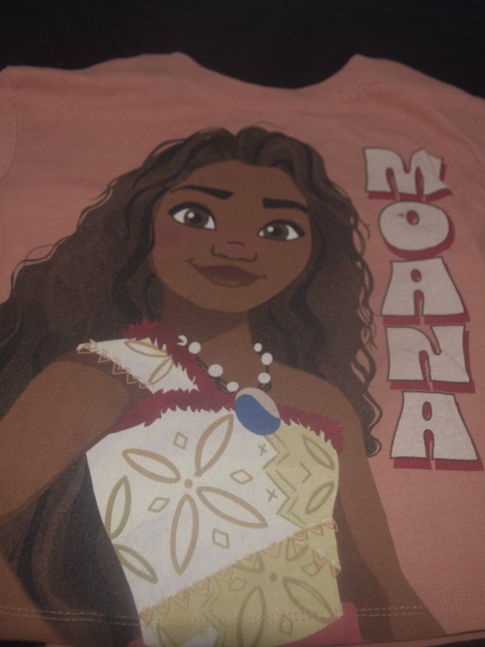 Disney Moana Graphic T-Shirt Toddler Coral Pink 4T
